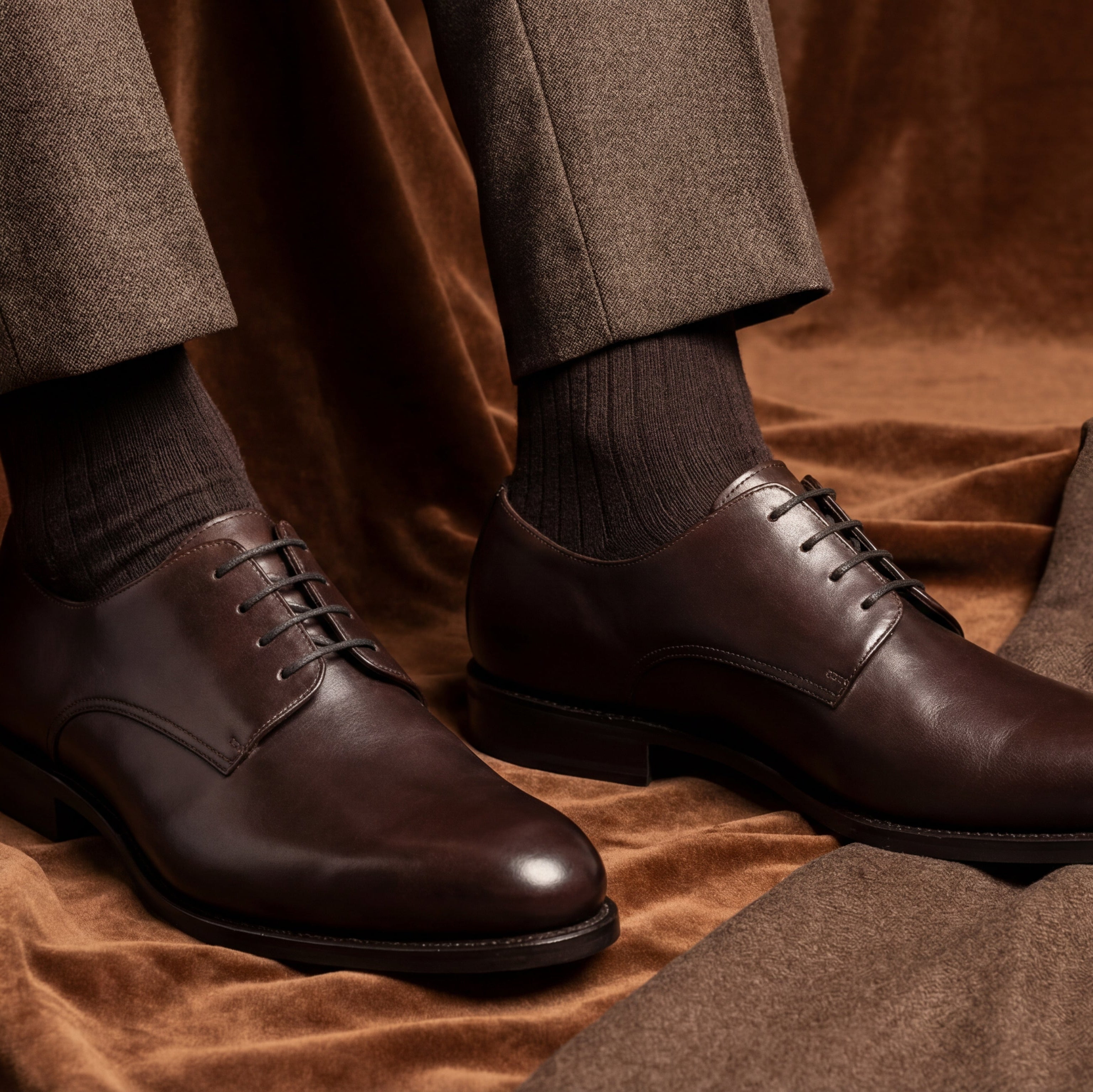 Brown Plain Derby GoodYear Welted