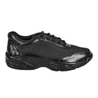 Mens Black Leather Lace-Up Casual Shoes Low Ankle
