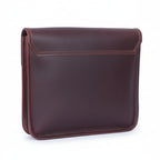 Classic Full-Grain Leather Crossbody Bag with Flap Closure for Everyday Carry