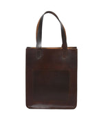 Handcrafted Brown Leather Tote Bag with Front Pocket Minimal & Durable Everyday Carry