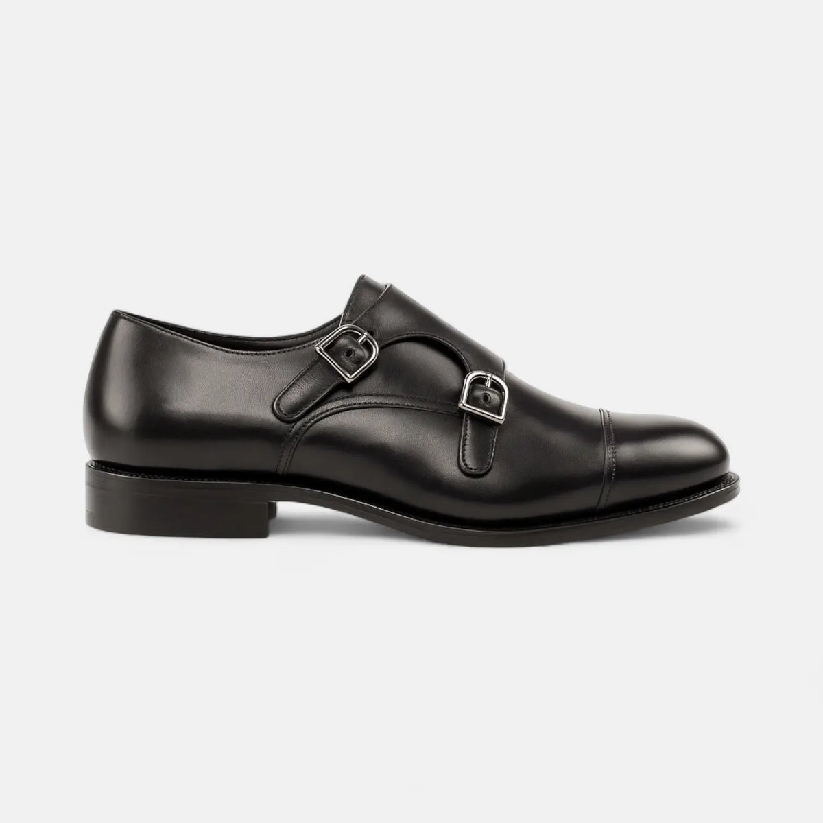 Black Double Monk GoodYear Welted