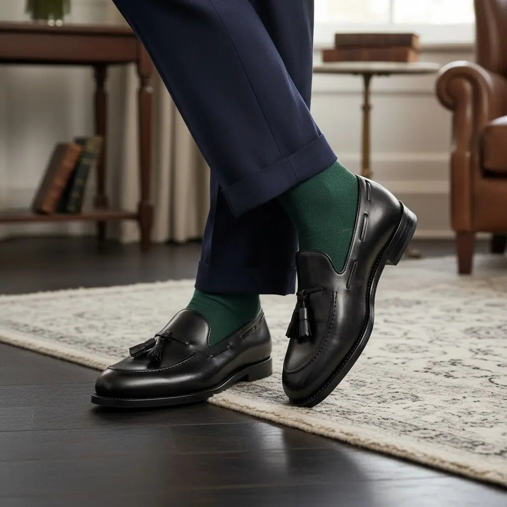 Black Leather Loafers GoodYear Welted