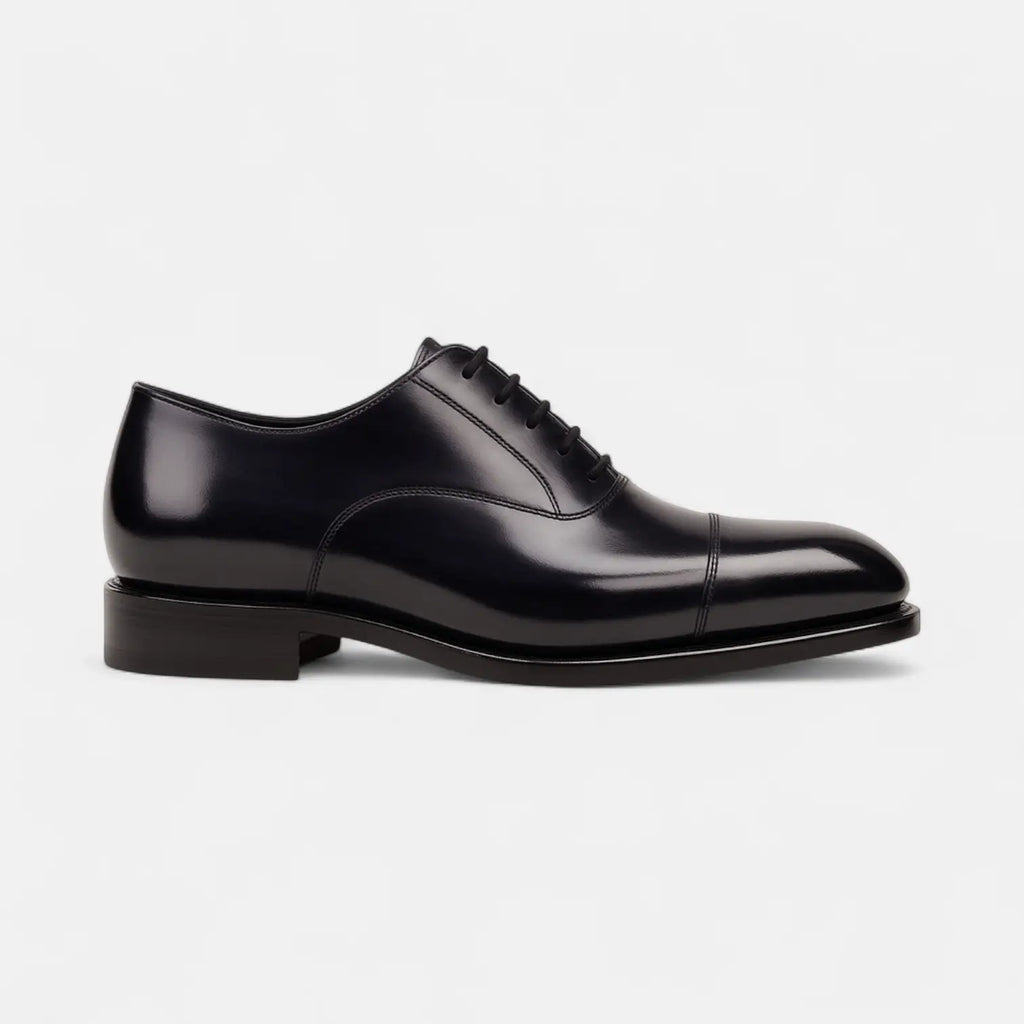 Black Oxford Cap Toe GoodYear Welted
