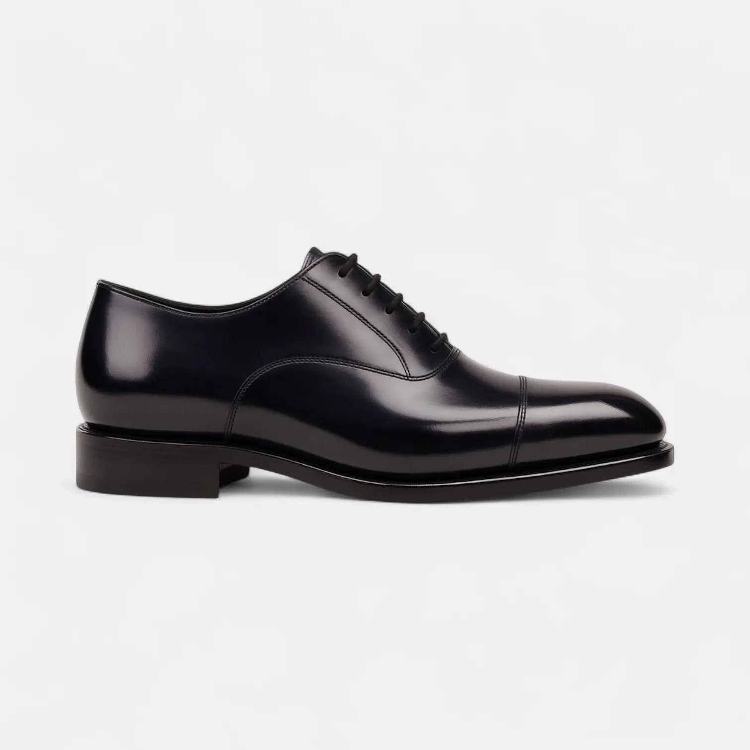 Black Oxford Cap Toe GoodYear Welted