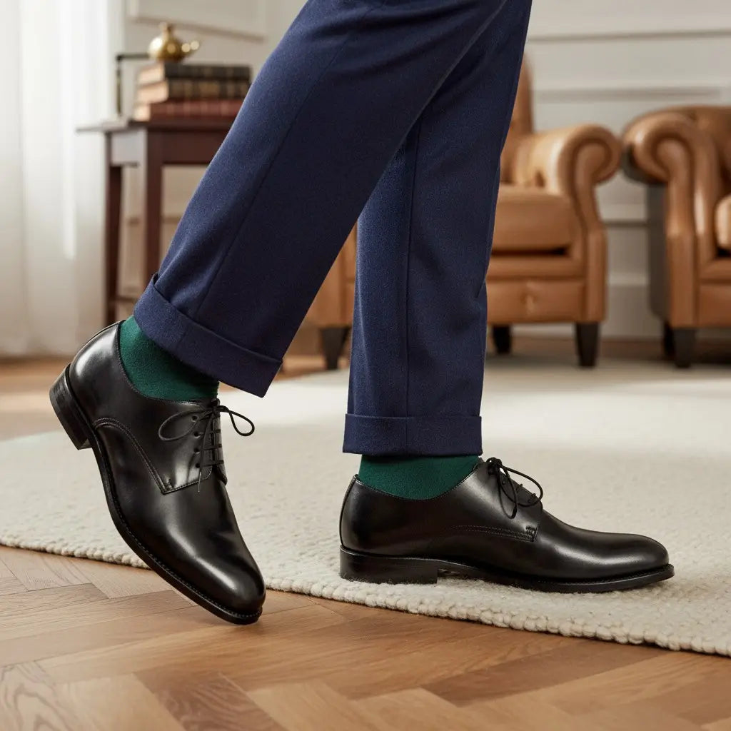 Black Plain Derby GoodYear Welted