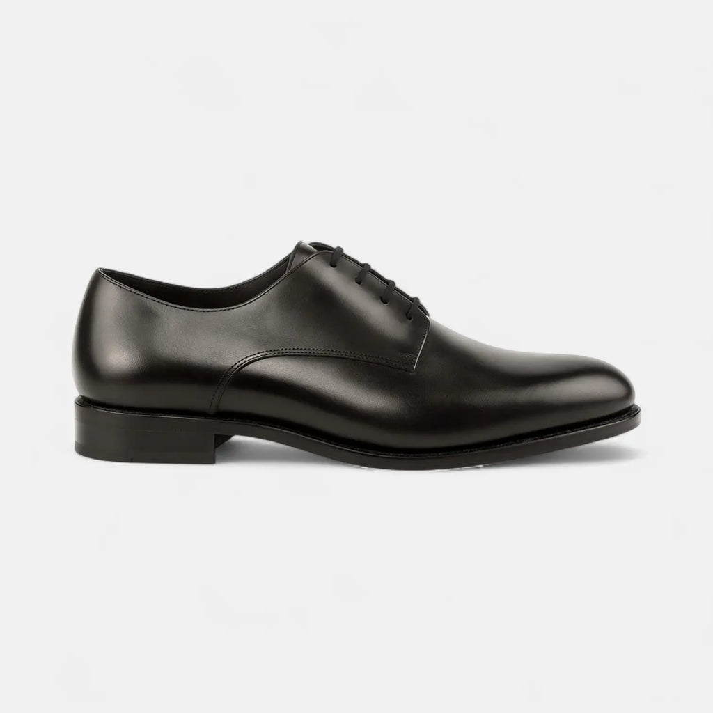 Black Plain Derby GoodYear Welted