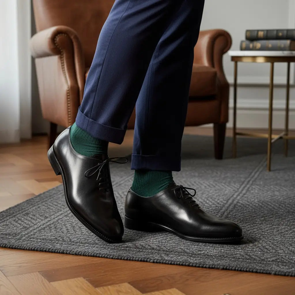Black Wholecut Oxford GoodYear Welted