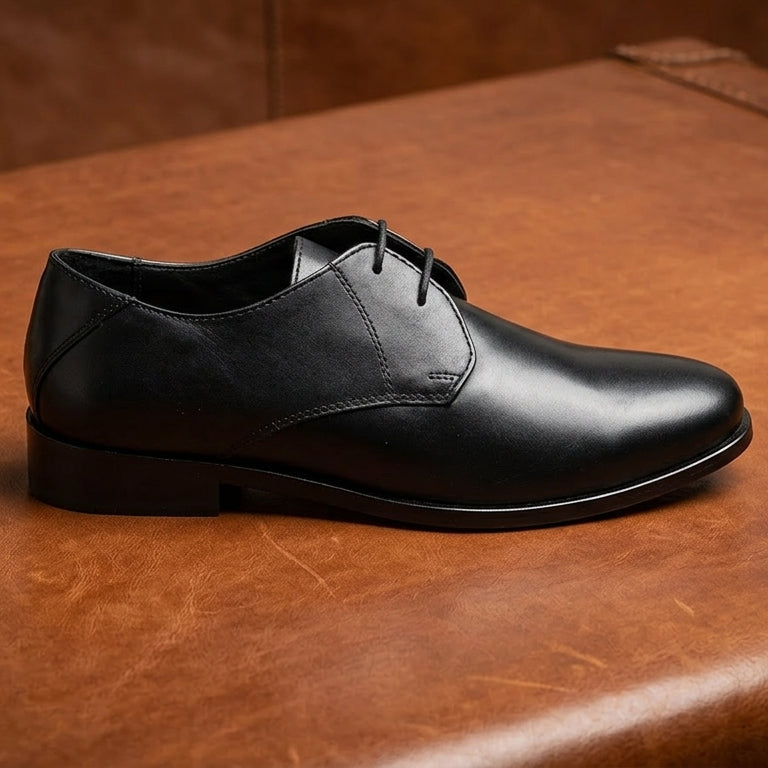 Genuine Leather Blucher Shoes with TPR Handcrafted sole