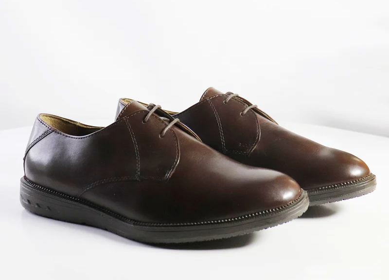 Men's Genuine Leather Blucher Shoes with TPR Comfort Sole