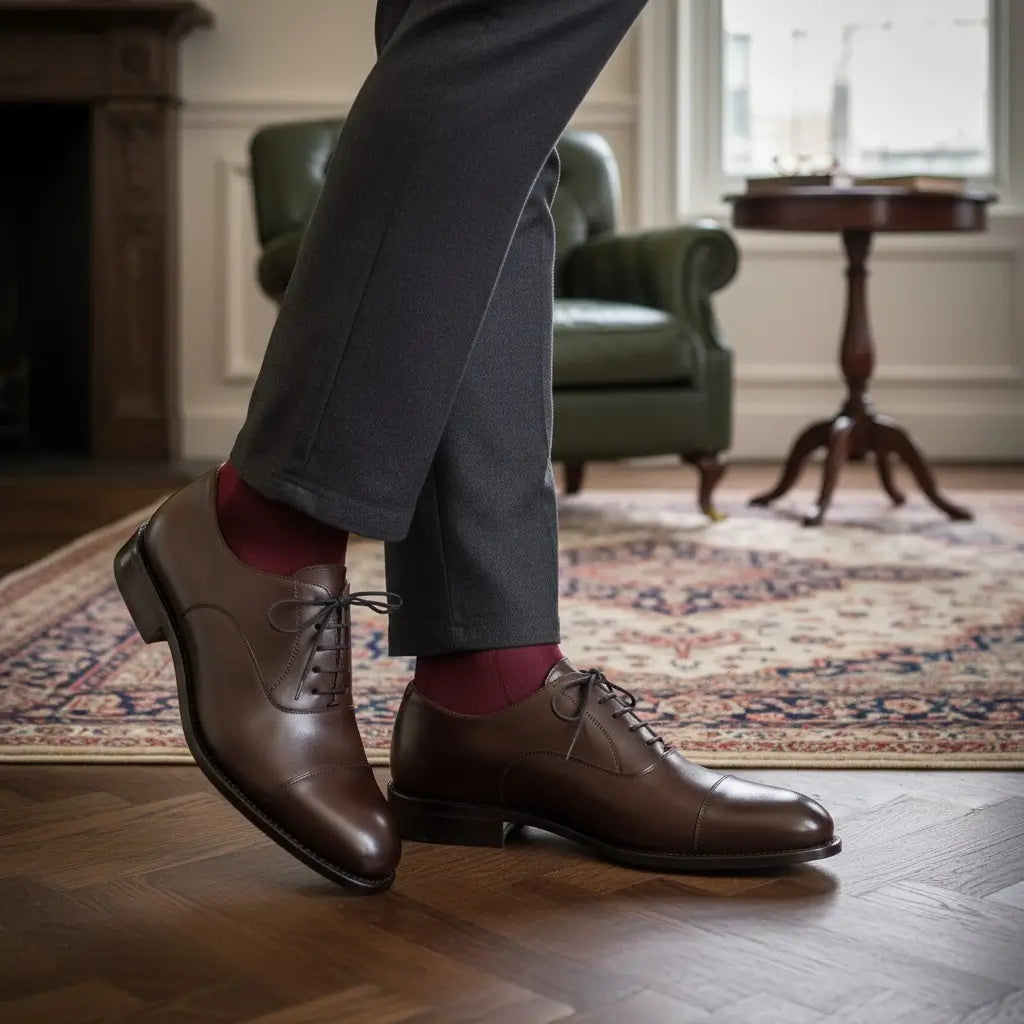 Brown Oxford Cap Toe GoodYear Welted