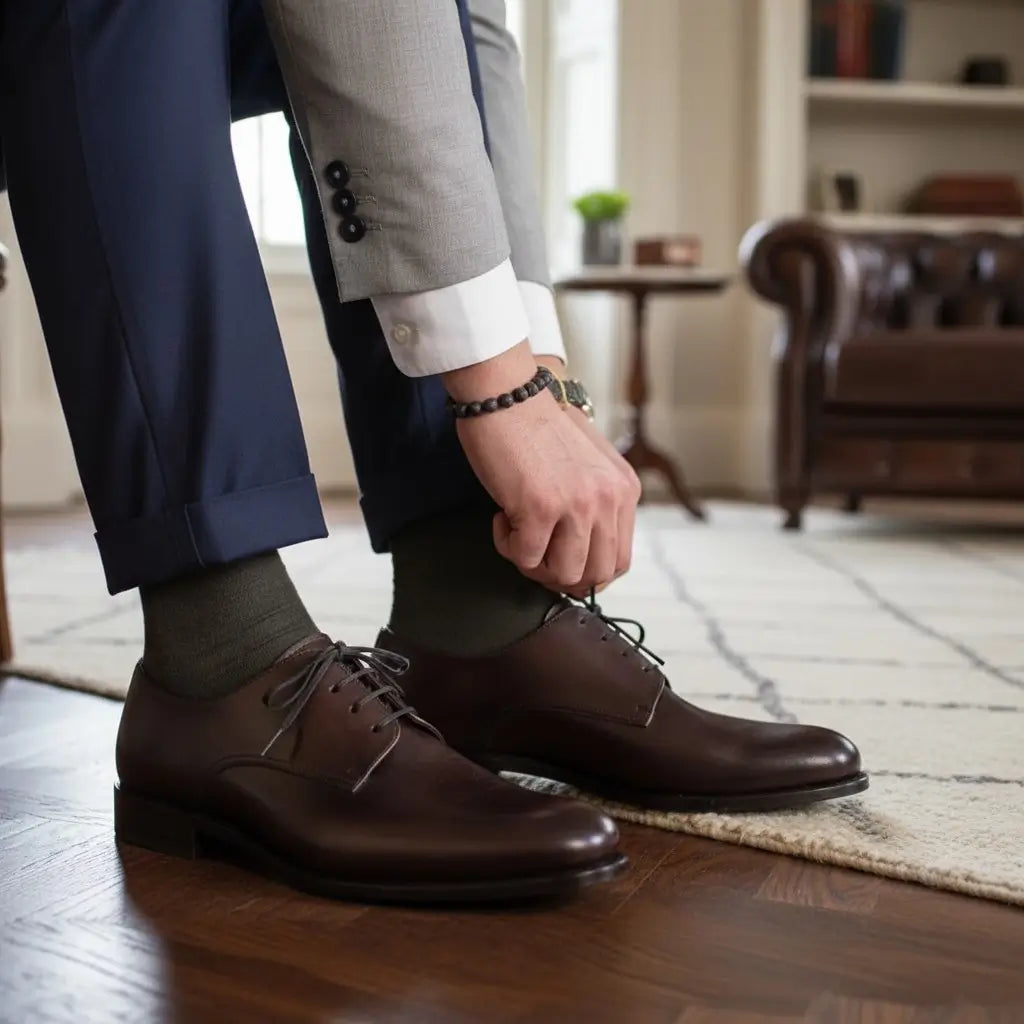 Brown Plain Derby GoodYear Welted