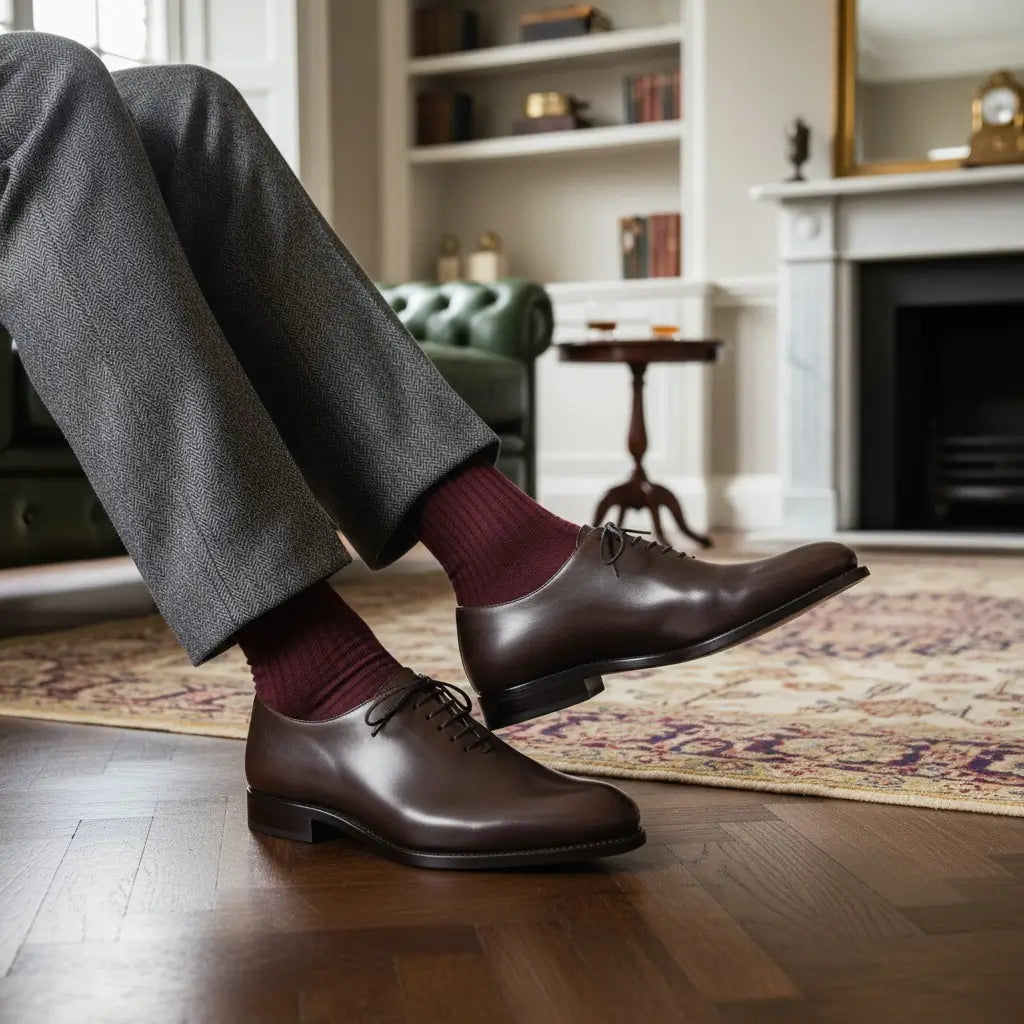 Brown Wholecut Oxford GoodYear Welted