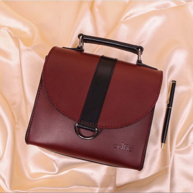 Premium Export Leather Mini Handbag for Women | Top Handle & Detachable Sling