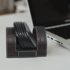 Elegant Leather Coasters for Office Use ƒ????? Stylish & Durable Desk Accessory  Art: LC-03