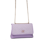 Lavender Luxe Chain Shoulder sling Bag with Textured Flap