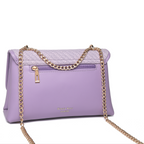 Lavender Luxe Chain Shoulder sling Bag with Textured Flap