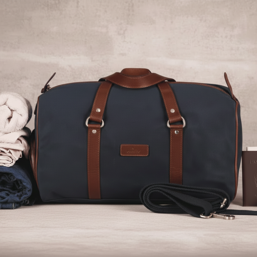 Premium Heavy-Duty Canvas Travel Duffel Bag with Shoe Compartment  Weekender & Gym Bag