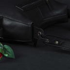 Premium Soft Leather Hobo Shoulder Bag with Zippered Pockets & Fixed Strap