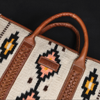 Premium Export Handwoven Leather Tote Bag | Spacious 2 Compartment & Zip Closure