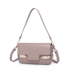 Mauve Flap Crossbody Shoulder Bag