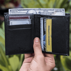 Premium Export Bifold Genuine Leather Wallet with ID Window & Multi Card Slots Slim & Stylish