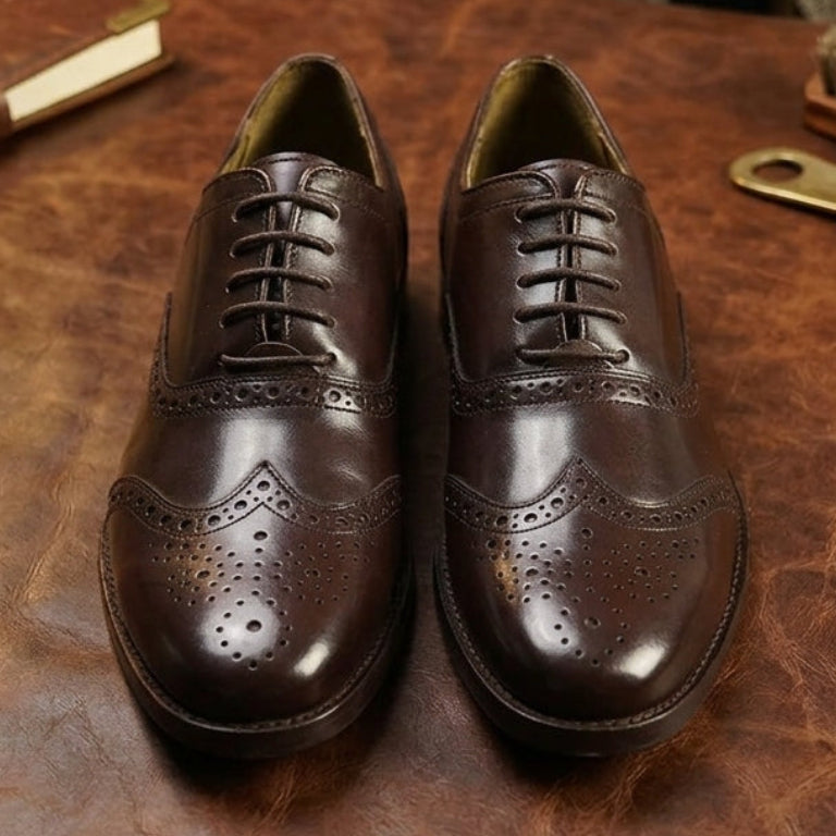 Men's Classic Wingtips Genuine Leather Shoes