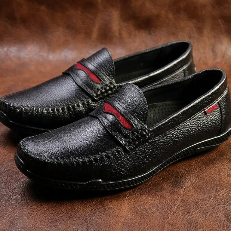 Men's Genuine Leather Mallorca Shoes with High Comfort Rubber Sole