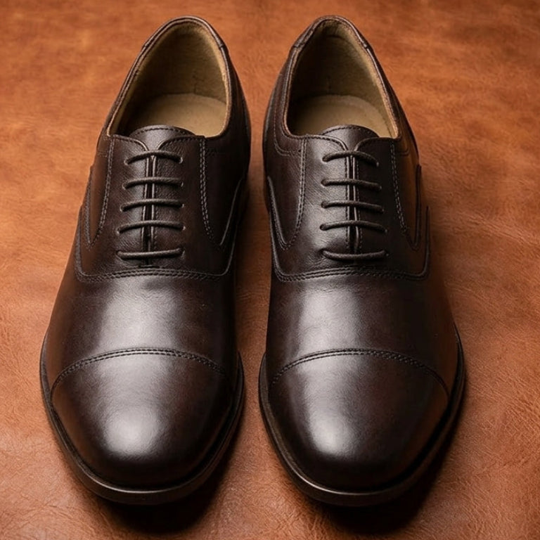 Men's Genuine Leather Milano Cap Toe Formal Shoes Hand Crafted to perfection by renowned Artisans. Lace Ups