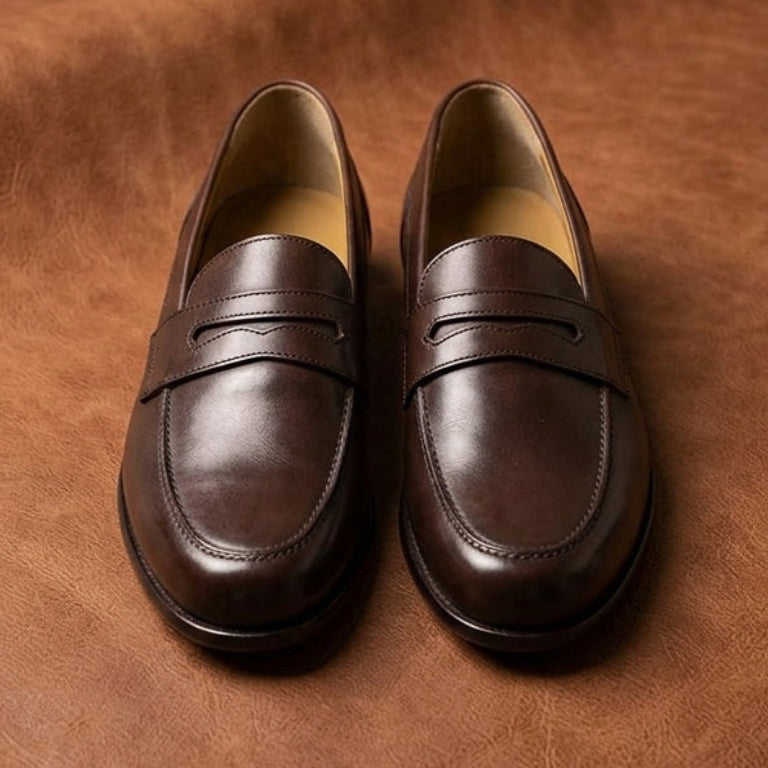 Men's Penny Lasted Genuine Leather Shoes Hand Crafted to perfection by renowned Artisans. Loafers/Slip On