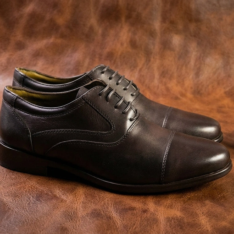 Captoe Milano Leather Derby Shoes | Handcrafted Formal Leather Footwear for Men