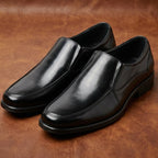 New Gallus Leather Tan Penny Loafers for Men | Stylish Slip-On Formal & Semi-Formal Shoes with Comfort Insole