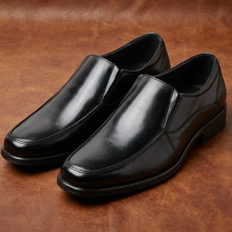 New Gallus Leather Tan Penny Loafers for Men | Stylish Slip-On Formal & Semi-Formal Shoes with Comfort Insole