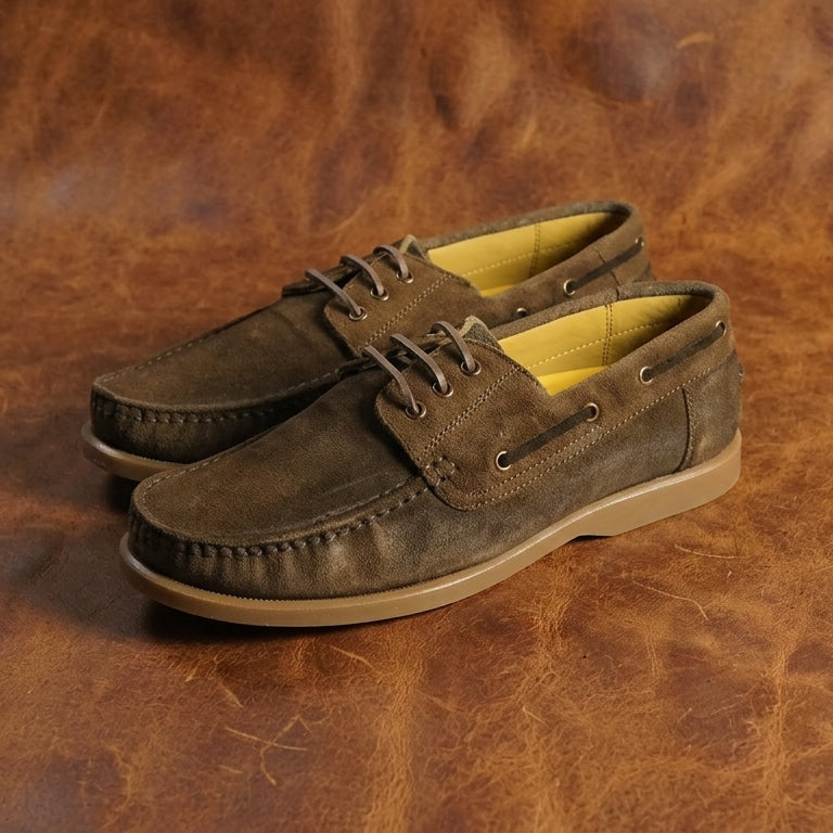 Boat Shoes – Elegant Suede Finish with Cushioned Insole & Flexible Rubber Sole