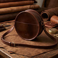 Round Crossbody Sling Bag with Zip Closure
