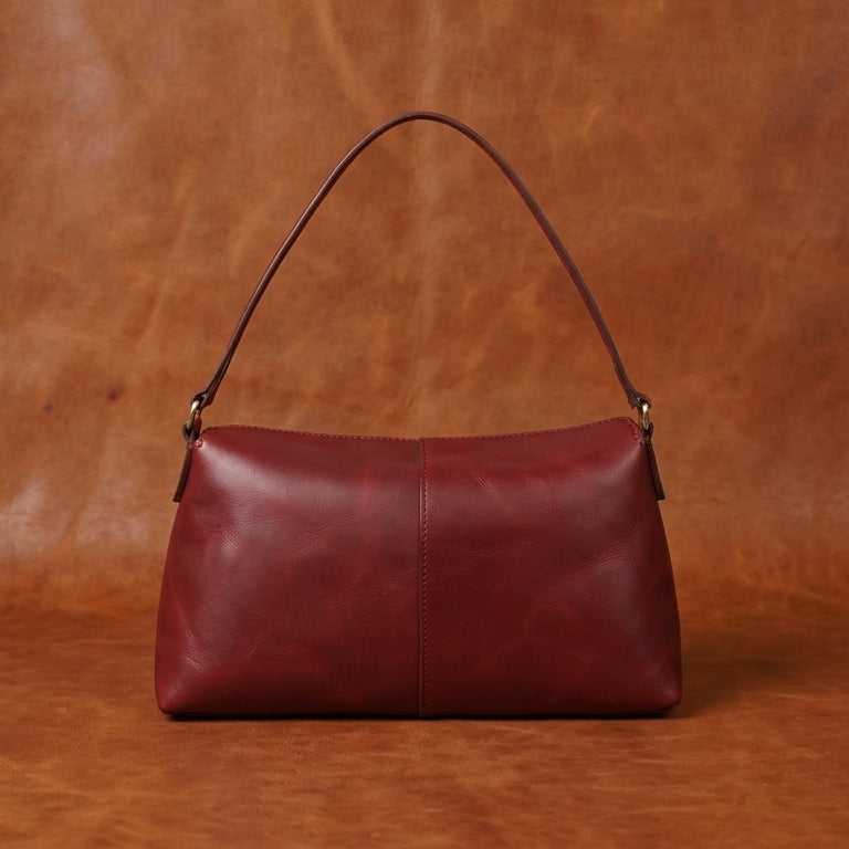 Premium Genuine Leather Burgundy Shoulder & Sling Bag