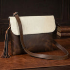 White And Tabaco Color Sling Bag