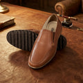 Mens Brown Leather Casual Loafers
