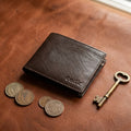 Vintage Brown Genuine Leather Card Holder Wallet – Slim & Stylish