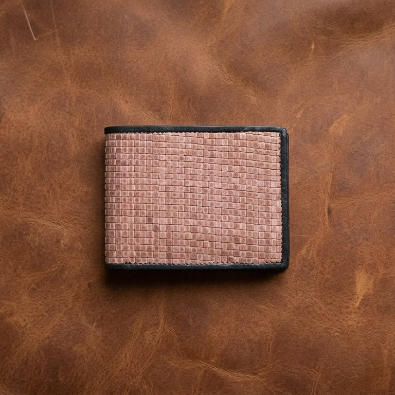 Webbing Genuine Leather Bi-Fold Wallet