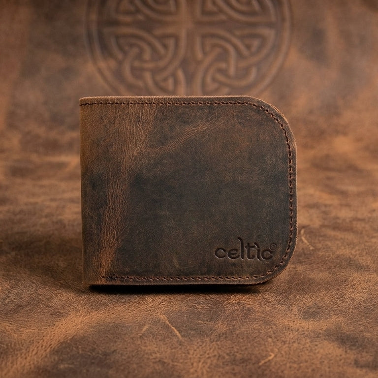 Dual tone Genuine Leather Slim Bi-Fold Wallet