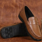 Men's Genuine Leather Penny Loafers an Formal Slip-On Shoes