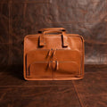 Premium Leather Laptop Office Bag with Multi Pockets & Adjustable Shoulder Strap