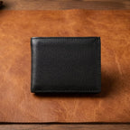 Premium Genuine Leather Bi-Fold Wallet | Sleek Coin Pocket & Card Organizer | Export Quality