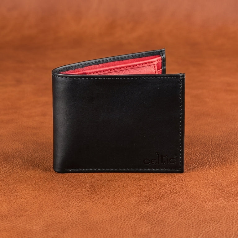 Genuine Leather Bi-Fold Wallet with Coin Pocket | Stylish Men’s Wallet