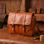 Premium Leather Satchel Sling Bag for Office & Everyday Use with Adjustable Strap