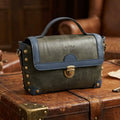 Premium Leather Structured Crossbody HandBag with Top Handle, & Adjustable Strap