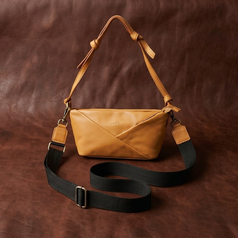 Premium Leather Hobo Shoulder Bag with Adjustable Strap, Zip Closure & Inner Pockets