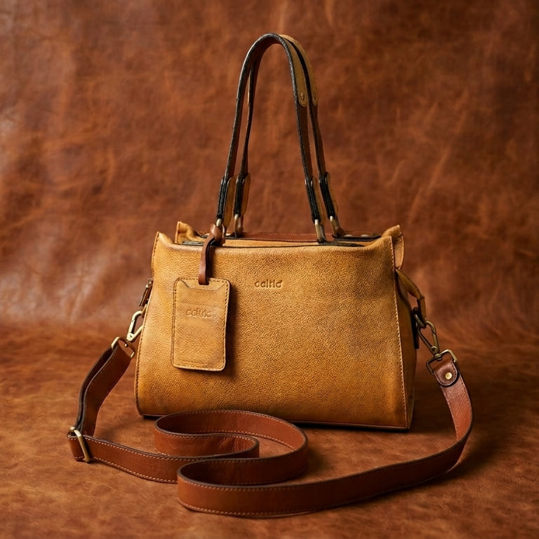 Premium Textured leather Stuctured Handheld bag