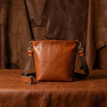 Premium Genuine Leather Crossbody Sling Bag | Multi-Pocket | Adjustable Strap