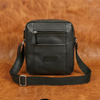 Premium Export Quality Leather Crossbody Bag with Adjustable Strap & Multiple Zip Pockets